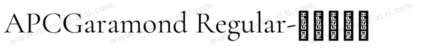 APCGaramond Regular字体转换
